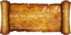 Csáki Csépán névjegykártya